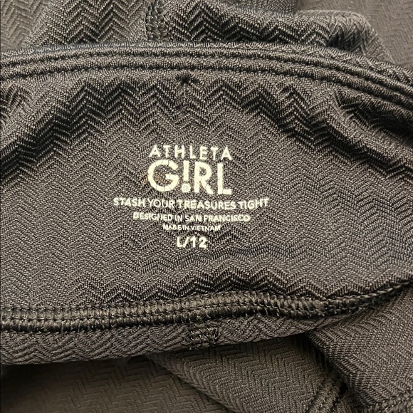 Athleta Girl L/12 leggings lot - Charcoal & Black Leggings - Picture 3 of 4